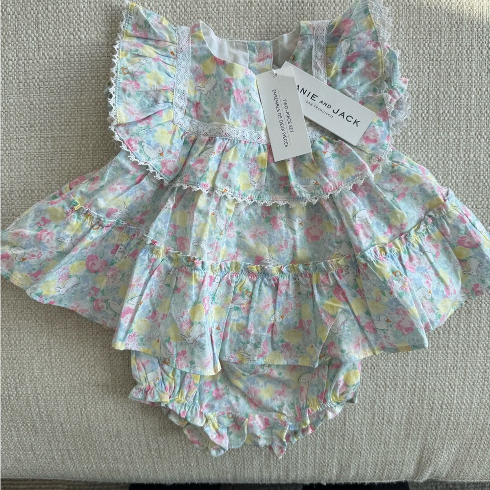 Janie and Jack Floral Ruffle Dress - Multicolor